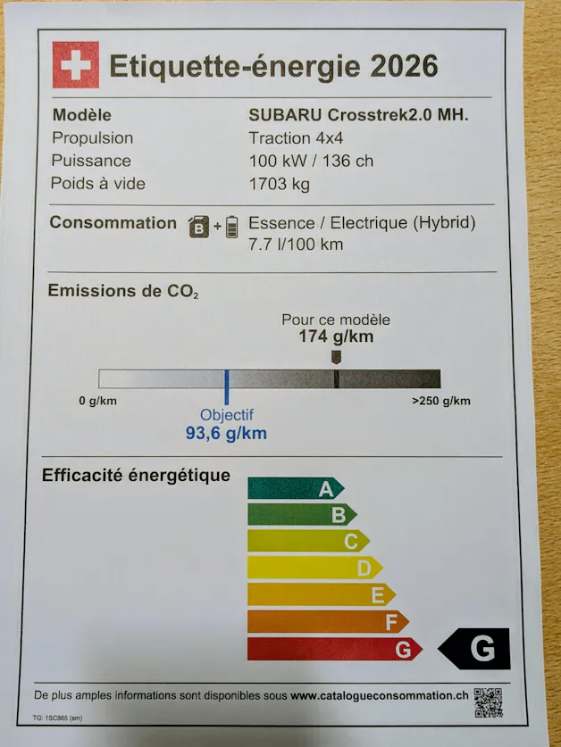 Subaru Crosstrek 2.0i e-Boxer Swiss Plus