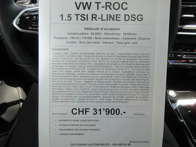 VW T-Roc 1.5 TSI R-Line DSG