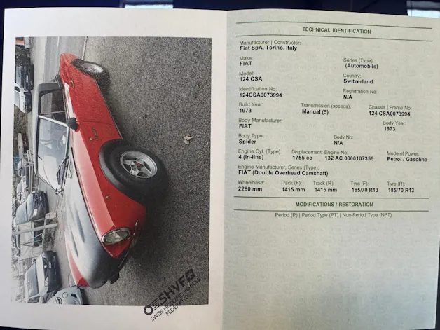 Fiat 124 Spider CSA Abarth Rally