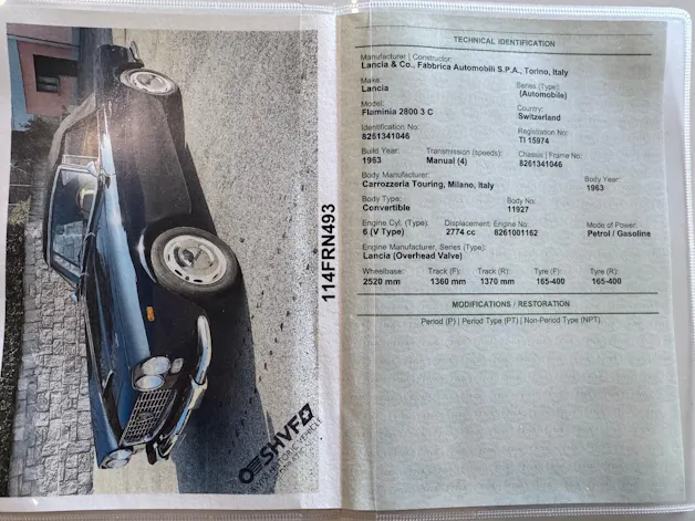 Lancia touring convertibile 2800 3C superleggera