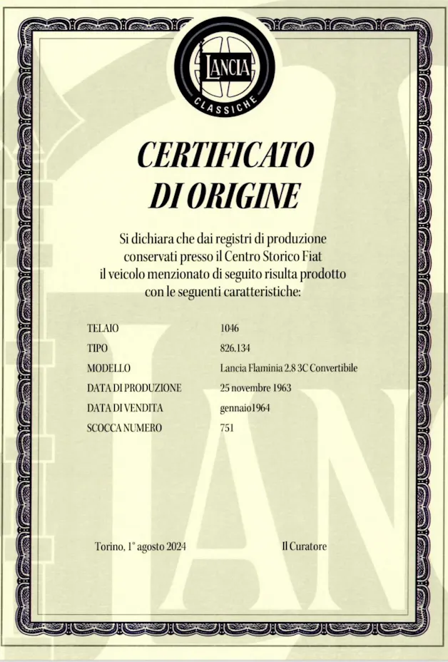 Lancia touring convertibile 2800 3C superleggera