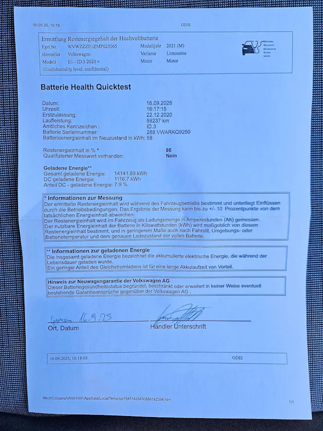 VW ID.3 Pro Performance 58 kWh Life