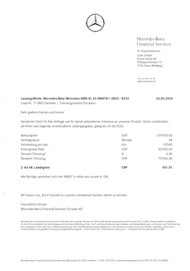 Mercedes-Benz AMG SL 63 4matic+
