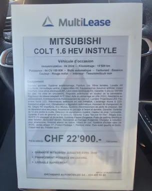 Mitsubishi Colt 1.6 HEV Instyle