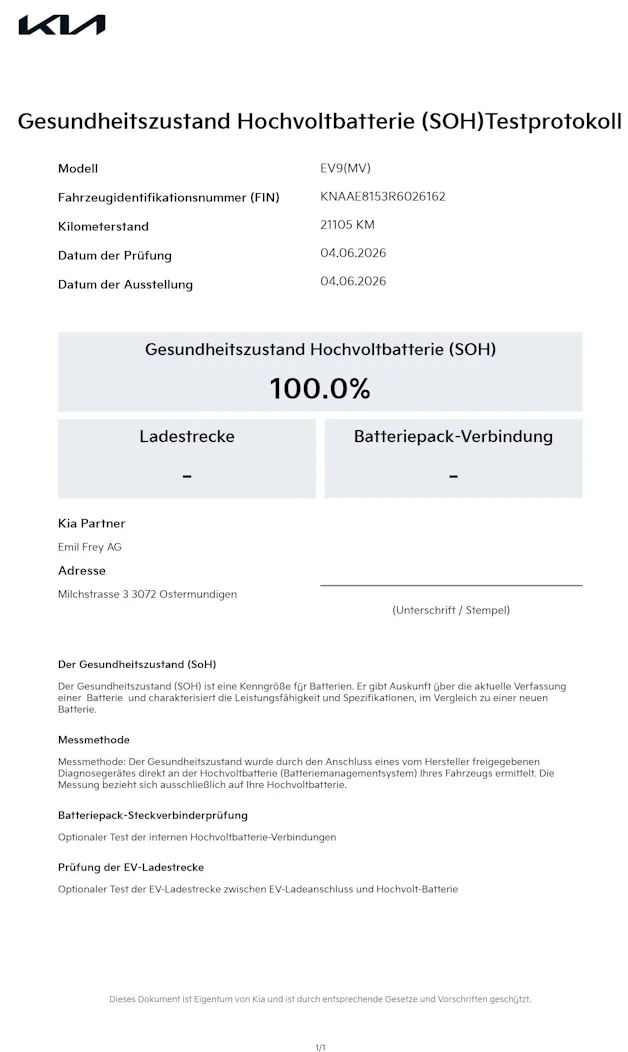 Kia EV9 99.8 kWh GT-Line 7P 4x4 / Leasing ab. 0%