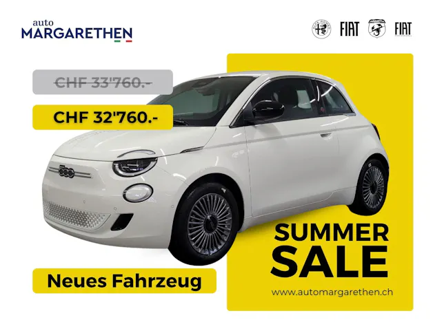 Fiat 500 3+1 electric 87 kW Red Swiss Edition