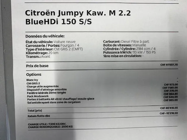 Citroën Jumpy Kaw. M 2.2 BlueHDi 150 S/S