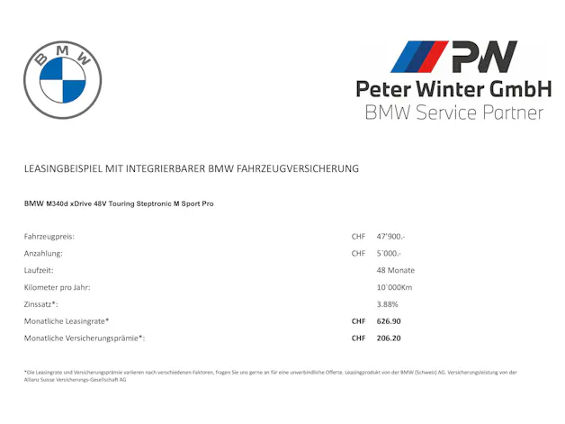 BMW M340d xDrive 48V Touring Steptronic M Sport Pro