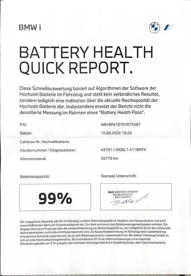 BMW i3 S 120 Ah MFK 23.06.2026