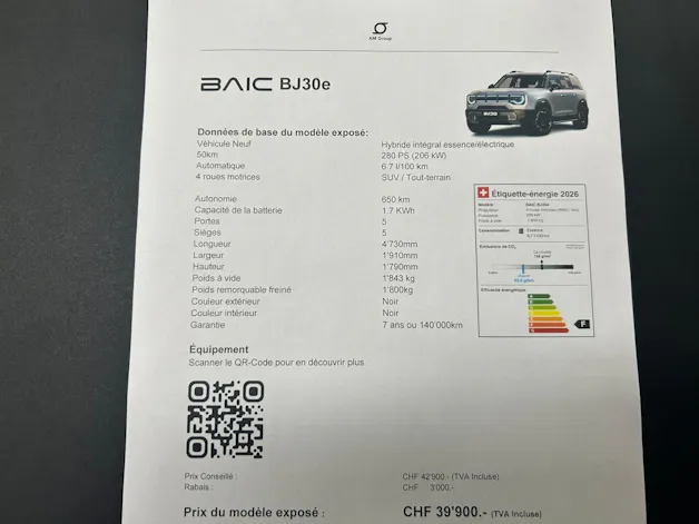 BAIC BJ30e 1.5 HEV 4WD