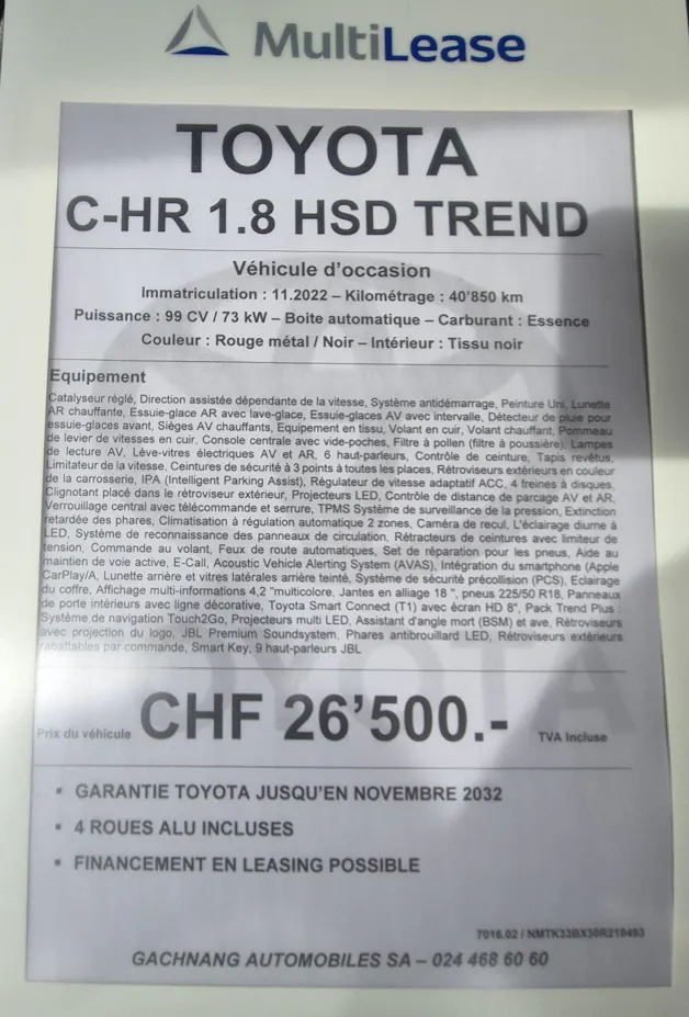 Toyota C-HR 1.8 VVTi HSD Trend