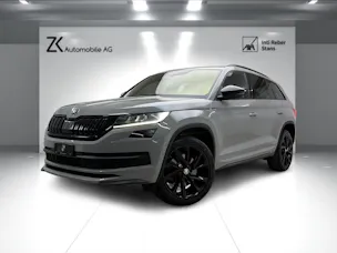 Škoda Kodiaq 2.0 TSI 4x4 Stahl Grau 7. Plätzer SportLine ★ 360° Kamera ★ Panoramadach ★ Keyless Go ★ AHK Schwenkbar ★
