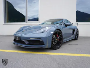 Porsche 718 Cayman GTS Graphitblau 2.5 [ Handgeschaltet ] [ Carbon Heckspoiler DTC Gutachten ]