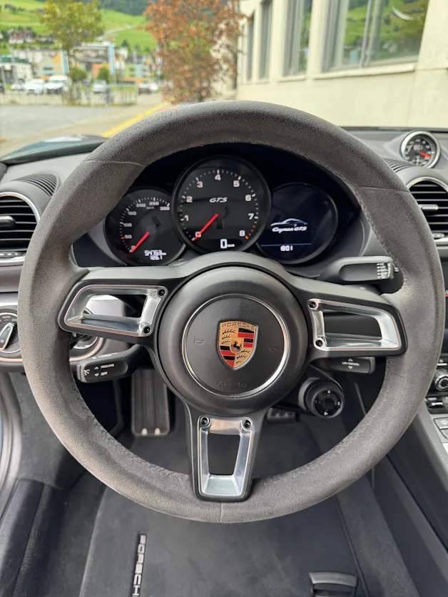 Porsche 718 Cayman GTS Graphitblau 2.5 [ Handgeschaltet ] [ Carbon Heckspoiler DTC Gutachten ]