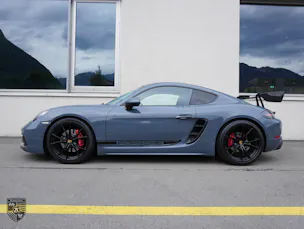 Porsche 718 Cayman GTS Graphitblau 2.5 [ Handgeschaltet ] [ Carbon Heckspoiler DTC Gutachten ]