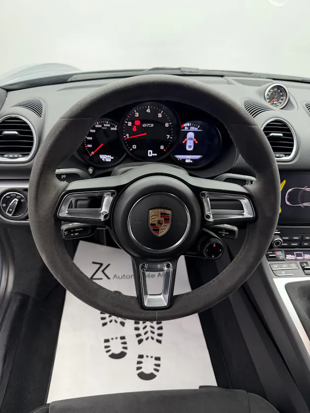 PORSCHE 718 Cayman GTS Graphitblau 2.5 [ Handgeschaltet ] [ Carbon Heckspoiler DTC Gutachten ]