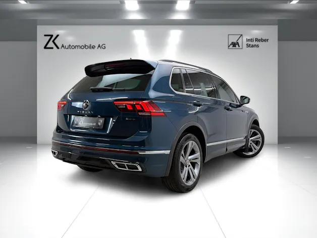 VW Tiguan 2.0 TDI SCR R-Line 200PS NIGHTSHADE BLUE 4Motion DSG / RF-Kamera / Leder / Standheizung / AHK-Schwenkbar /