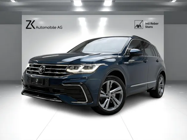 VW Tiguan 2.0 TDI SCR R-Line 200PS NIGHTSHADE BLUE 4Motion DSG / RF-Kamera / Leder / Standheizung / AHK-Schwenkbar /