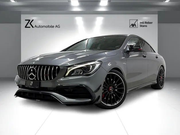 Mercedes-Benz CLA 45 AMG 381PS Mountaingray 4Matic Speedshift / RF-Kamera / Glasdach / H&K Sound / Night-Paket /