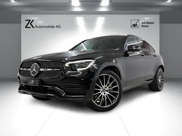 Mercedes-Benz GLC Coupé 300 AMG Line 258PS Obsidianschwarz 4Matic 9G-Tronic / Panoramadach / 360° Kamera / Leder / Head-Up-Display / Keyless /