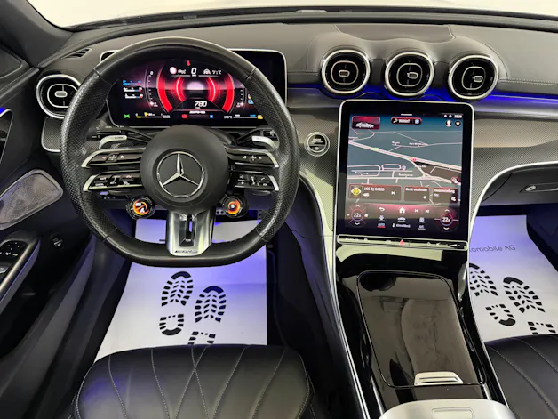 Mercedes-Benz C 43 AMG Obsidian Black 408PS 4Matic / RF-Kamera / Schiebedach / Leder / Keyless Go / Carbonpaket / Hinterachslenkung /