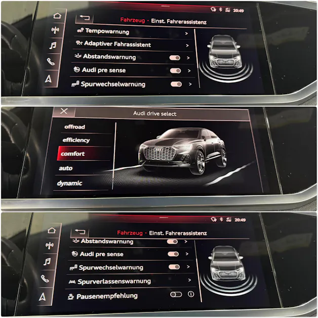 Audi Q3 Sportback 45 TFSI S Line Daytonagrau 230PS quattro S-tronic ★ RF-Kamera ★ Komfortschlüssel ★ Virtual Cockpit ★