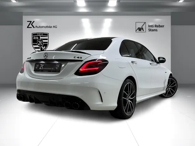 Mercedes-Benz C 43 AMG 4Matic Polarweiss Speedshift TCT 9G | 360° Kamera | Panoramadach | Performance Abgasanlage | Night-Paket | Burmester |