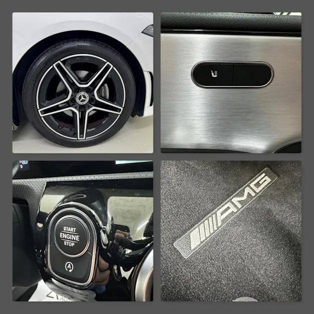 Mercedes-Benz A 180 AMG Line Polarweiss 7G-DCT / 360° Kamera / Panoramadach / Leder / Night Paket /