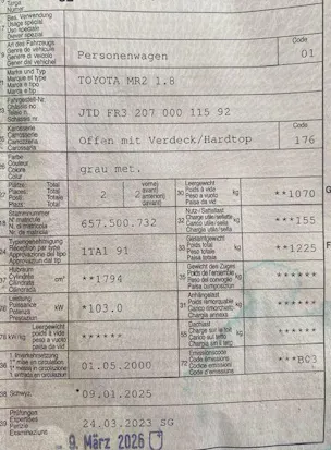 Toyota MR 2 Roadster 1.8 16V VVT-i