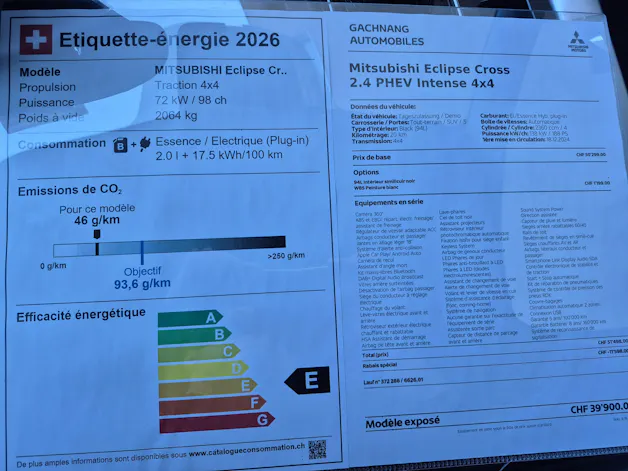 Mitsubishi Eclipse Cross 2.4 PHEV Intense 4x4