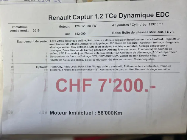 RENAULT Captur 1.2 TCe Dynamique EDC