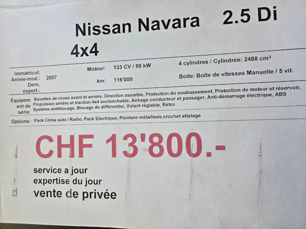 NISSAN Navara 2.5 dCi King Cab XE