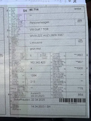 VW Golf VII 2.0 TSI GTI TCR DSG