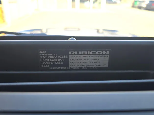 JEEP Wrangler 3.6 Rubicon Recon Automatic