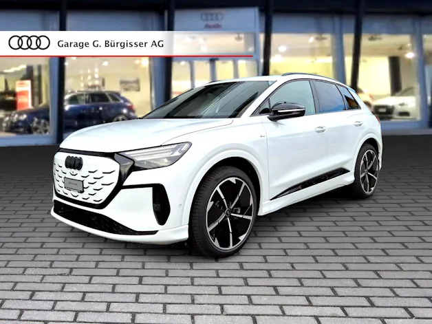 AUDI Q4 e-tron SUV quattro performance Swiss Ski Gletscherweiss Metallic