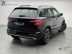 SKODA Karoq 2.0 TSI 190PS Black Magic Perl SportLine 4x4 DSG / RF-Kamera / Panoramadach / Virtuelles Cockpit / AHK-Schwenkbar /