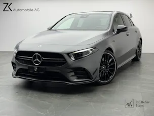 MERCEDES-BENZ A 35 AMG 4Matic Mountain Grey Magno Speedshift / 360° Kamera / Panoramadach / Burmester Sound / Keyless Go / AMG Sportsitze /