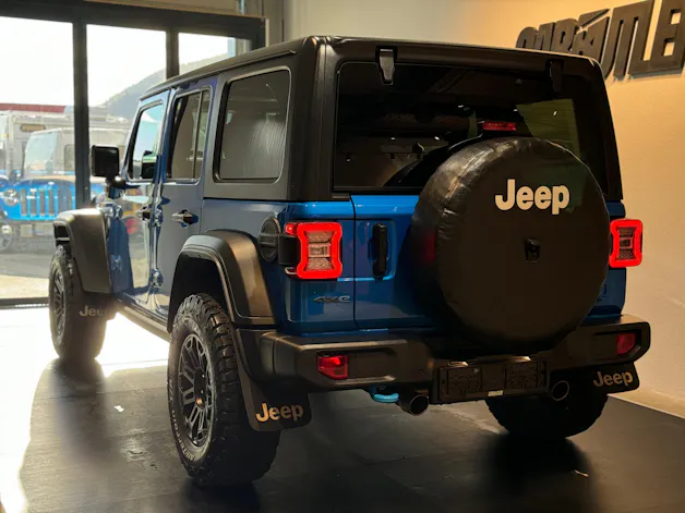 JEEP Wrangler 2.0 PHEV Unlimited Rubicon Automatic Soft Top BLUE - BORLA 🚀 499.- pro Monat